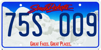 SD license plate 75SO09