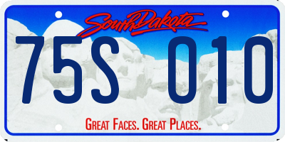 SD license plate 75SO10