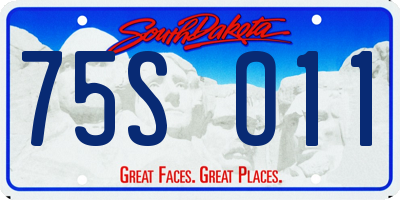 SD license plate 75SO11