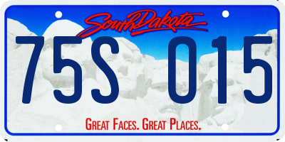 SD license plate 75SO15