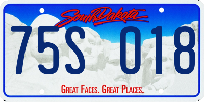 SD license plate 75SO18