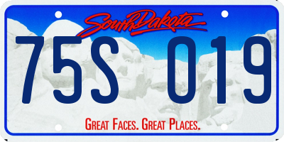 SD license plate 75SO19