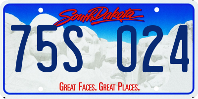 SD license plate 75SO24