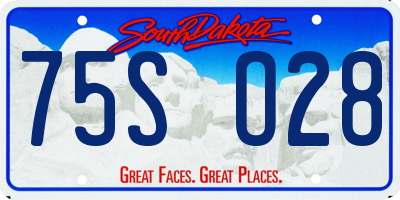 SD license plate 75SO28