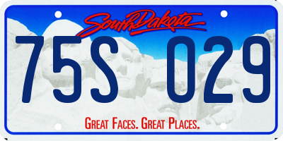 SD license plate 75SO29