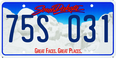 SD license plate 75SO31
