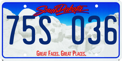 SD license plate 75SO36