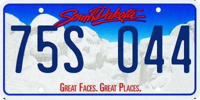 SD license plate 75SO44