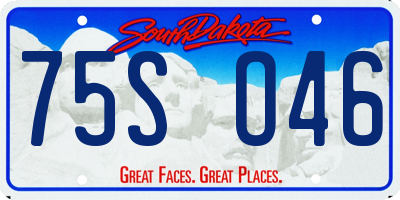 SD license plate 75SO46