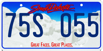 SD license plate 75SO55