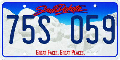 SD license plate 75SO59