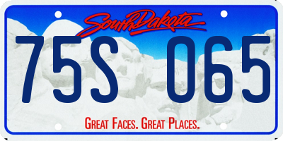 SD license plate 75SO65