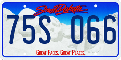 SD license plate 75SO66