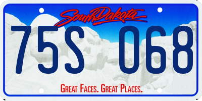 SD license plate 75SO68