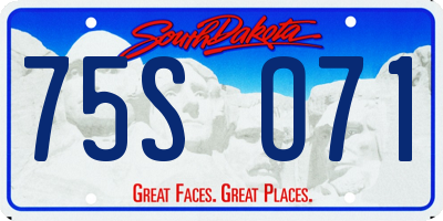 SD license plate 75SO71