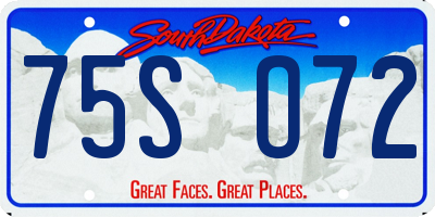 SD license plate 75SO72