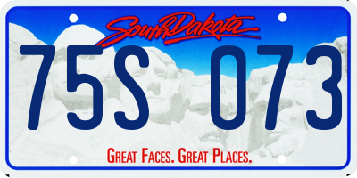 SD license plate 75SO73