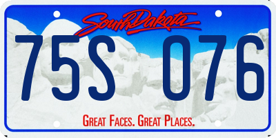 SD license plate 75SO76