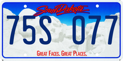 SD license plate 75SO77