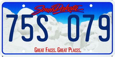 SD license plate 75SO79