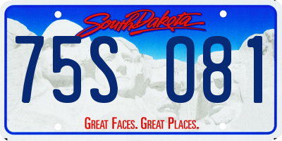 SD license plate 75SO81