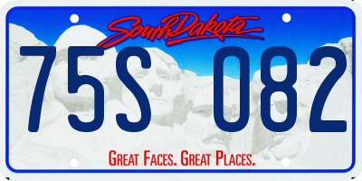 SD license plate 75SO82