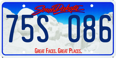 SD license plate 75SO86
