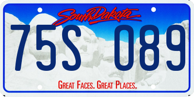 SD license plate 75SO89