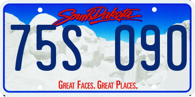 SD license plate 75SO90