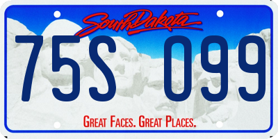 SD license plate 75SO99