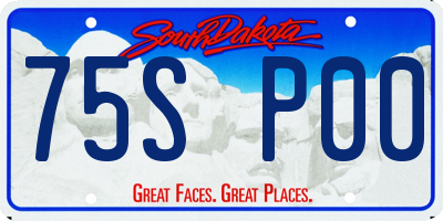 SD license plate 75SP00