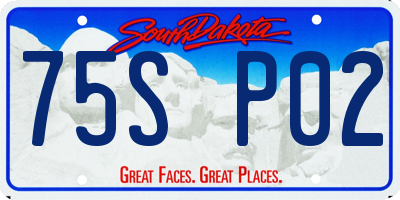 SD license plate 75SP02