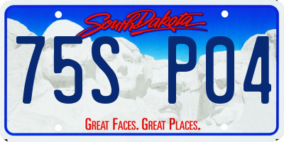 SD license plate 75SP04