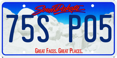 SD license plate 75SP05
