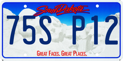 SD license plate 75SP12