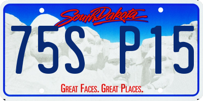 SD license plate 75SP15