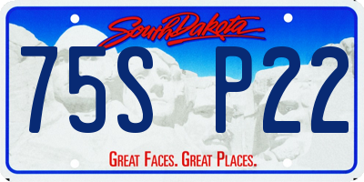 SD license plate 75SP22