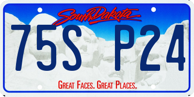 SD license plate 75SP24