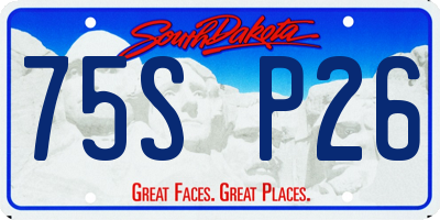 SD license plate 75SP26