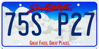 SD license plate 75SP27