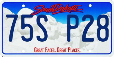 SD license plate 75SP28