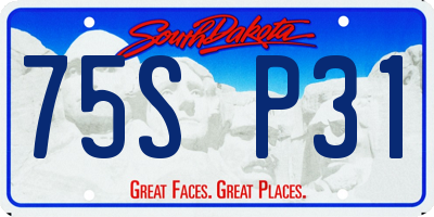 SD license plate 75SP31