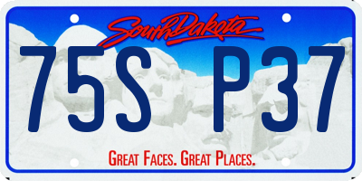 SD license plate 75SP37