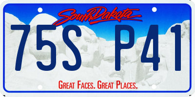 SD license plate 75SP41