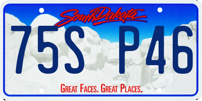 SD license plate 75SP46