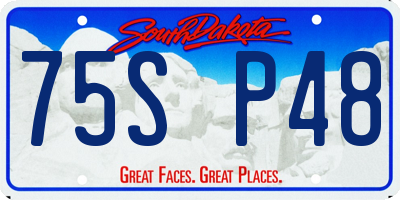 SD license plate 75SP48