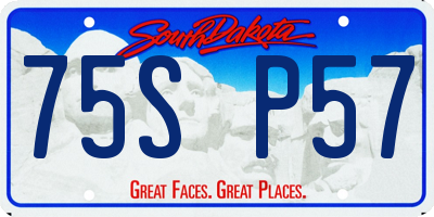 SD license plate 75SP57