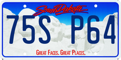 SD license plate 75SP64