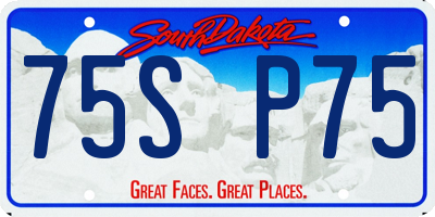SD license plate 75SP75