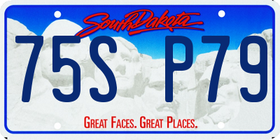 SD license plate 75SP79
